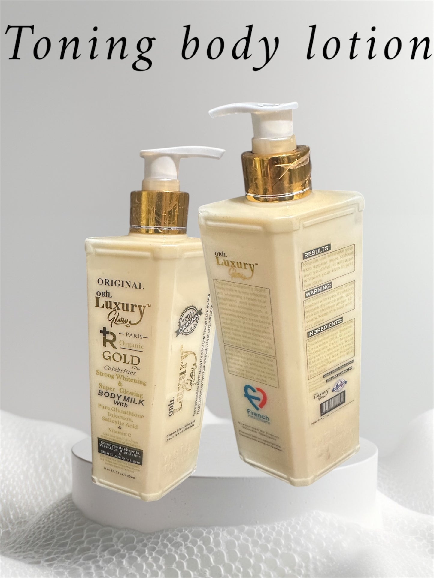 Mild toning brightening body lotions