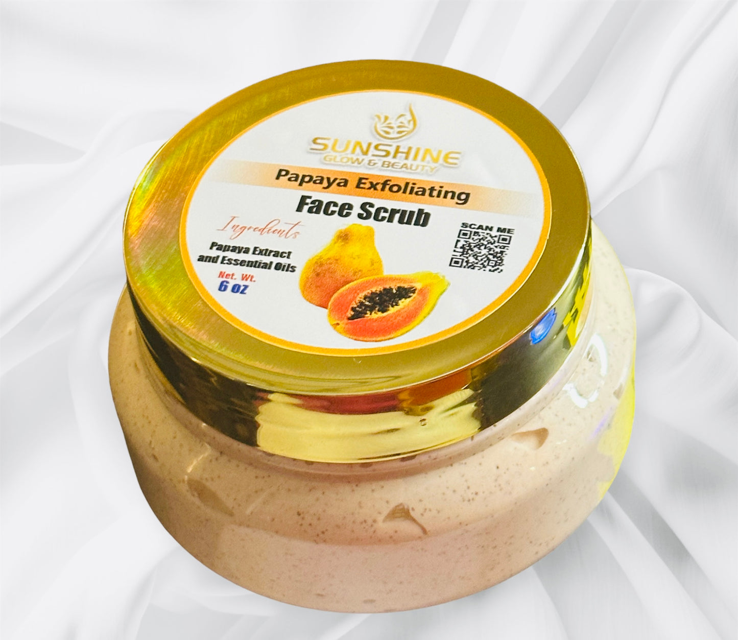 Papaya exfoliating face scrub